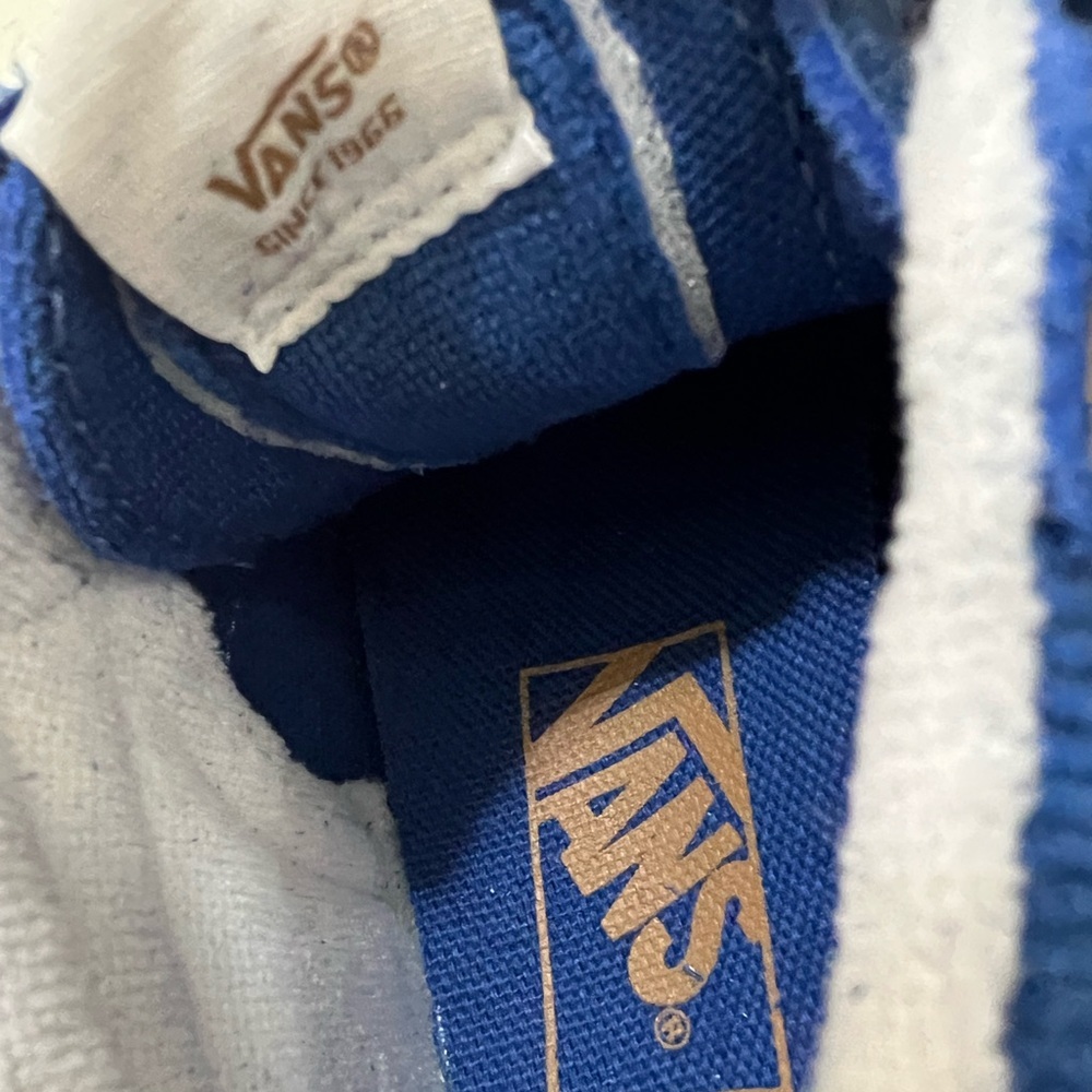 Vans Kids Blue and White High-Top Sneakers - Picture 7 of 9